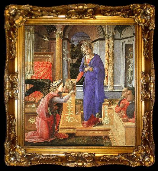 framed  Fra Filippo Lippi Annunciation  aaa, ta009-2
